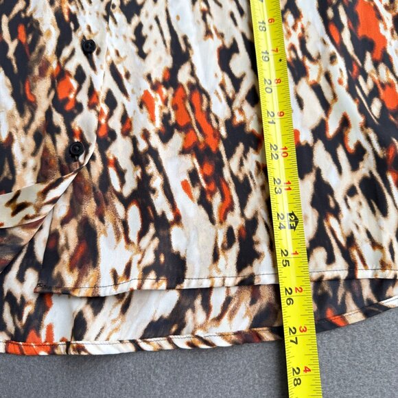 Worthington Women's Pullover Long Sleeve Multicolor Geometric Blouse Size XS NWT - Picture 11 of 11